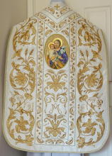 White Embroidered Roman Vestment St Joseph